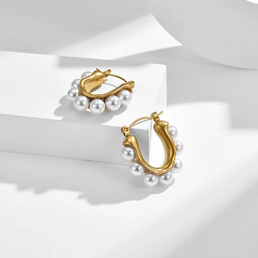 Boucles d’oreilles créoles élégantes en forme de U