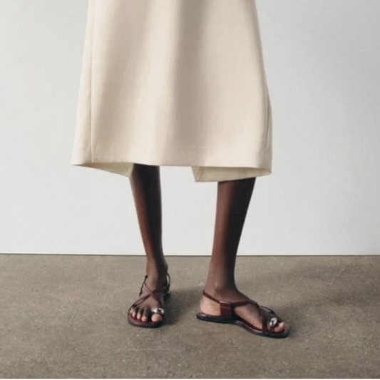 Sandales plates d’été à brides croisée